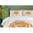 thumbnail image 4 of Ambesonne Floral Duvet Cover Sets, Rose Florets, 2-King, Sand Brown White, 4 of 7