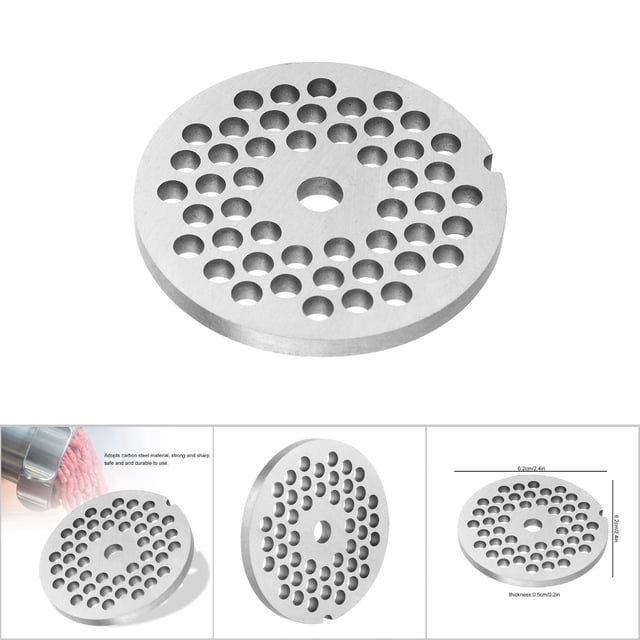 Picadore de Carne, Trituradora, Placa de Picadora, Cuchillo de Disco, Fuerte, Afilado, Resistente para Usar en cocina, Plata