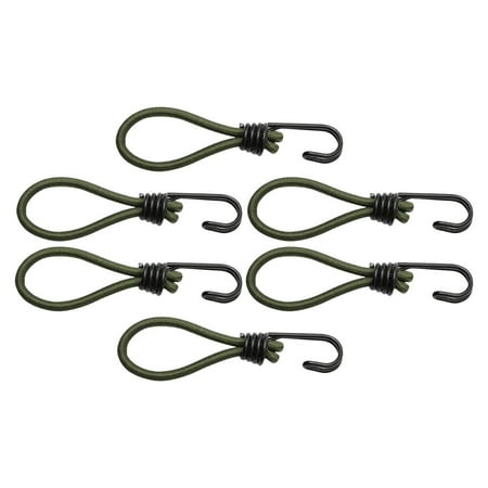 6Pcs Tent Fixing Cords Tent Fixing Strap Buckles Elastic Rope Buckles for Camping Tent Fastening