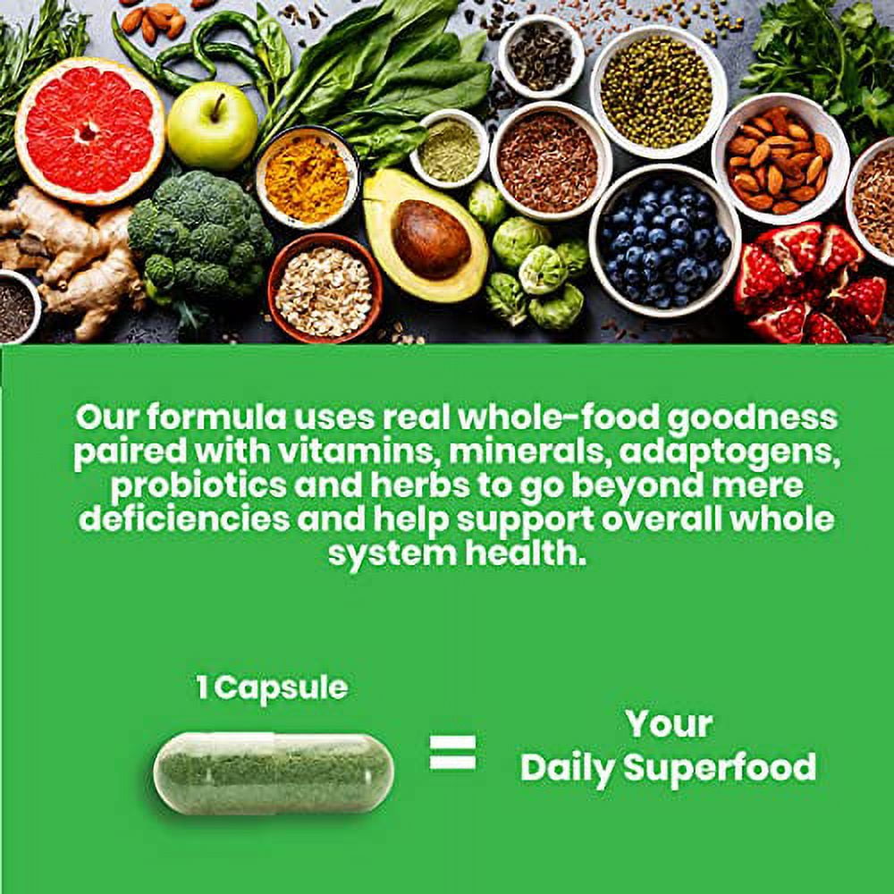 Paradise Herbs Earth's Blend, One Daily Superfood Multi-Vitamin with Iron, 120 Vegetarian Capsules