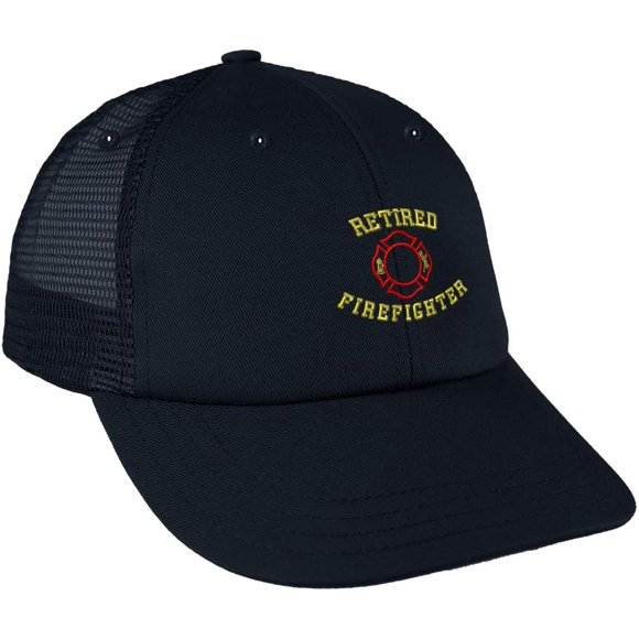 shiyou-Trucker Hat Baseball Cap Retired Firefighter Fireman Embroidery Cotton Snapback