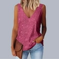 thumbnail image 2 of ZyeKqe Womens Sequin Tank Tops V Neck Sparkly Sleeveless Camisole Tops Summer Fashion Party Blouses S-XXL, 2 of 5