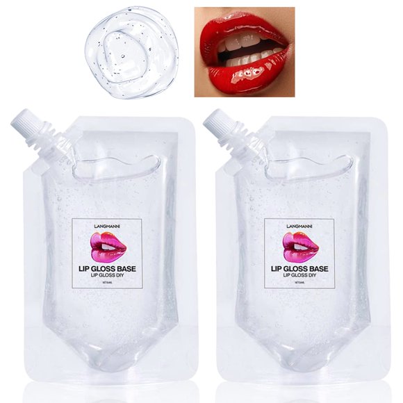 Eakroo 2 piezas de brillo de labios hidratante, material de base de aceite, imprimaciones de maquillaje, brillo de labios antiadherente, imprimación transparente para bricolaje, aceite de labios hecho