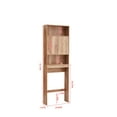 thumbnail image 2 of Over The Toilet Storage, 3 Tier Over Toilet Bathroom Organizer with 2 Open Shelves and 1 Cabinet, Above Toilet Storage Cabinet, Bathroom Space Saver for Restroom(Yellow Brown, 24.8"L x 7.8"W x 76.8"H), 2 of 9