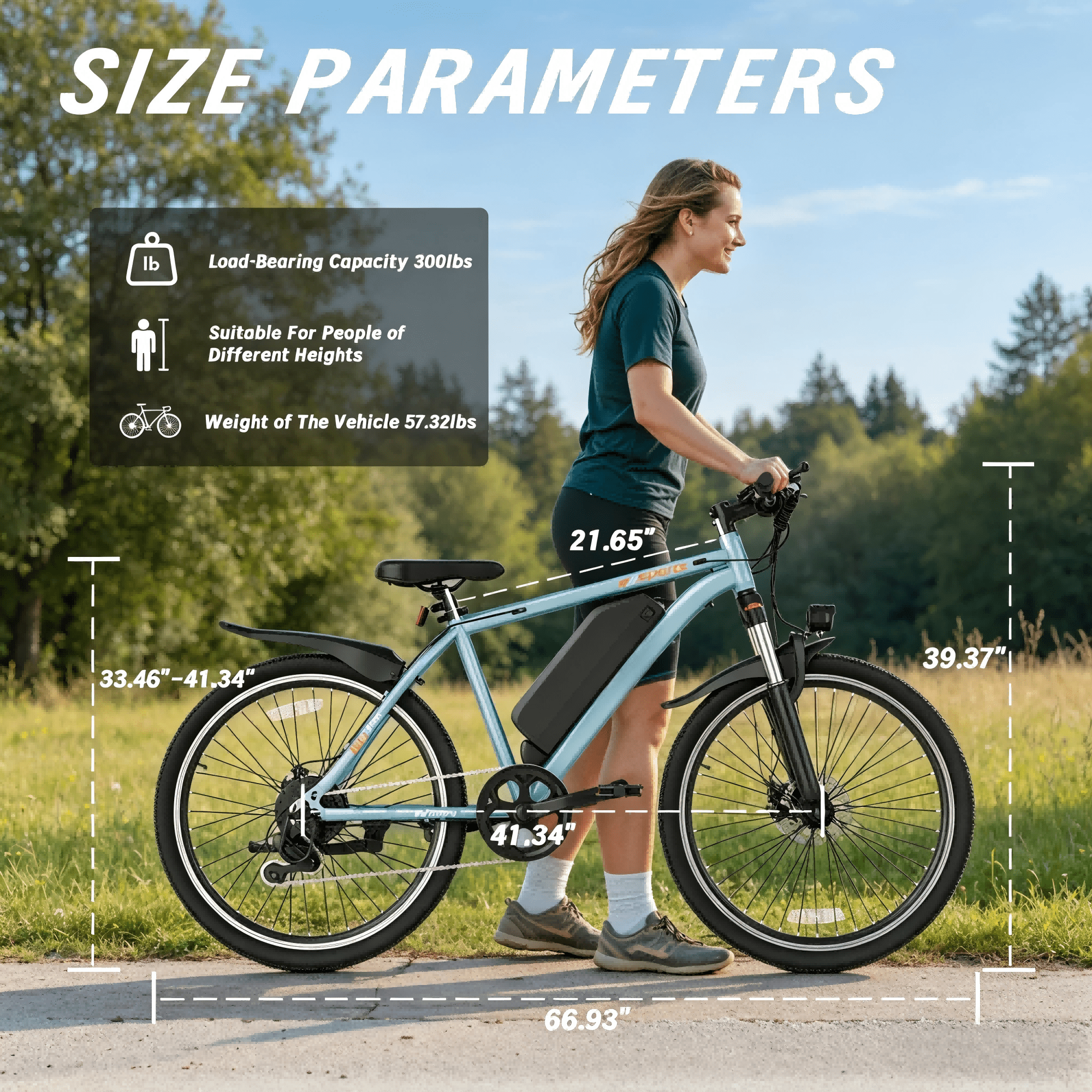 26" E-Mountain Bike for Adults, 350W Motor, 48V 9Ah Removable Battery, Up to 22 MPH & 55 Miles Range, 7-Speed Electric Bicycle with Pedal Assist, UL2849 Certified