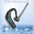 thumbnail image 3 of SixSim Bluetooth Headset 5.3,Wireless Headset Noise Cancelling Headphones for iPhone Android Wireless Earpiece Hi-Fi Stereo LED Display 45H Playtime IPX5 Waterproof Handsfree Earphones for Trucker, 3 of 10