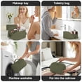 thumbnail image 7 of Lomyolo Travel Makeup Bag for Women, 2Pcs Puffer Cosmetic Bags Large Capacity, Toiletry Bag Waterproof Portable, Wide Open Cosmetic Organizer Pouch with Compartments for Toiletries & Brushes-GREEN, 7 of 7