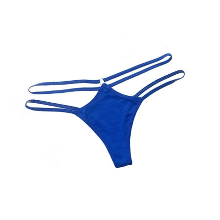 

TAIAOJING Womens Cotton Briefs With Hollow Out Transparent T-back Underwear Panties