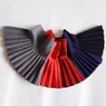 thumbnail image 6 of FaLX Autumn Children School Girls Solid Color Knit High Waist Bottoming Pleated Skirt, 6 of 8