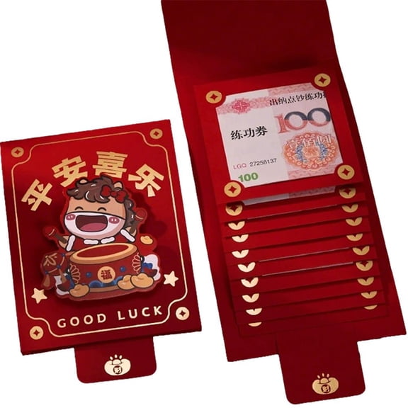 Chinese New Year Red Envelopes,Red Pocket Envelopes Chinese Hong Bao Gift Lucky Money Envelope,Lucky Money Hong Bao Re-d Pocket for Year of Horse 2026