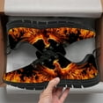thumbnail image 3 of Customuart Flame Phoenix Shoes for Men Running Shoes Black Sneakers Size 9, 3 of 5