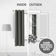 thumbnail image 4 of Deconovo Thermal Insulted Room Darkening Curtains Pack of 2, Grommet Curtain Panels for Bedroom, 42x45 inch Light Gray, 4 of 13