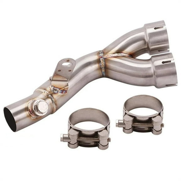 Panlongic Modified Exhaust Mid Link Pipe Slip on Stock Muffler For Yamaha YZF R6 2006-2016