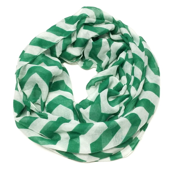 Wrapables® Light Weight Chevron Infinity Scarf, Green