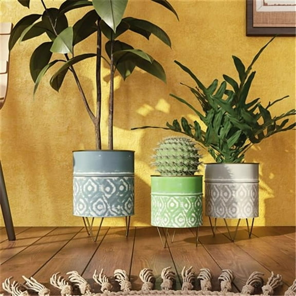 Aspire Home Accents 6961 Laurent Modern Planters, Multi Color - Set of 3