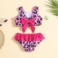 thumbnail image 6 of Toddler Summer Girls Bowknot Leopard Printed Ruffles Two Piece Swimwear Swimsuit Bikini 10/12 Swimsuit Girls Shirts Girls Boys Swimsuit 6 Baby Girl Swim Suit Cover Girls, 6 of 6