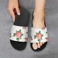 thumbnail image 6 of GZHJMY Stylish Slides for Women Men, Pink Striped Flower Soft Flexible Slip-on Sandals Slippers, 6 of 7
