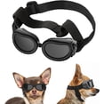 thumbnail image 1 of Gafas para perros, gafas de sol ajustables para mascotas, gafas protectoras anti-UV a prueba de polvo, resistentes al viento, impermeables para perros pequeños y medianos, color negro Rojo Verde MX-0128211FYD, 1 of 5