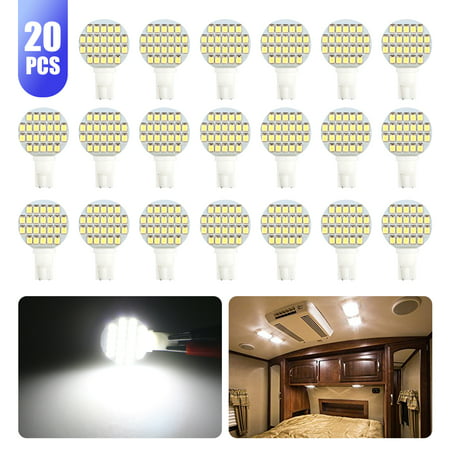 EEEKit LED Bulb Super Bright T10 921 6000k White 24SMD 20-Pack, LED Light Lamp RV Interior Repalcement (Best T10 Led Bulb)