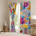 thumbnail image 3 of Manfei Country Floral Black Out Curtains,Rustic Botanical Curtains Pack of 2 (42x63 Each),Colorful bohemian Flowers Bedroom Curtains For Kids,Breathable Home Decor, 3 of 6