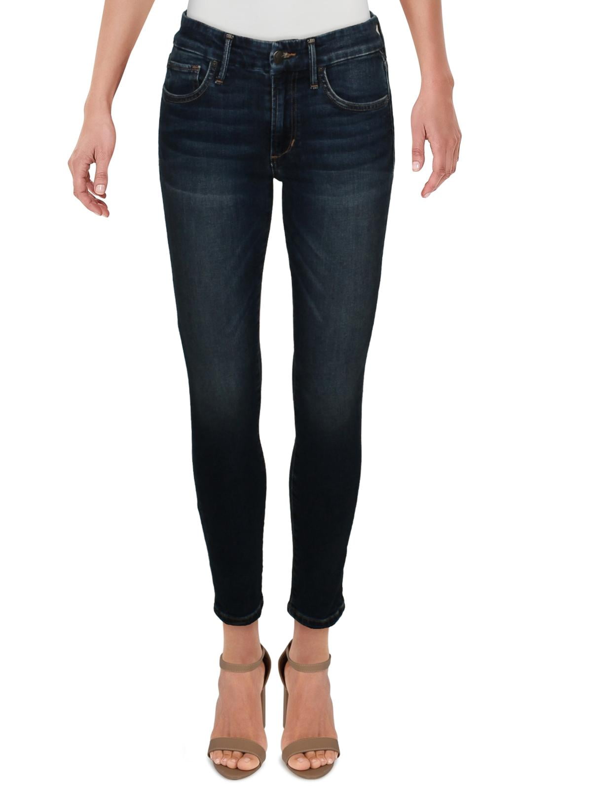 Mid-Rise Ankle Skinny Jeans Blue 