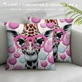 thumbnail image 3 of JEUXUS  Giraffe Pillow Covers , Giraffe Decor Throw Pillow Cases, Just a Girl Who Loves Giraffes Pillows Decorative Throw Pillows Cover, Giraffe Gifts for Women Kids Girls Sister, 3 of 5
