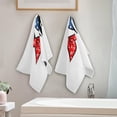 thumbnail image 4 of USA Cute Cow Hand Towels 2 PCS, Kitchen Towel Ultra Soft and Highly Absorbent,Decorative Fingertip Face Towel for Bathroom Hotel, 28.3"x14.4", 4 of 5