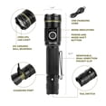 thumbnail image 2 of Swiss Tech TAKTISCH 2500LM Rechargeable Tactical LED Flashlight, Waterproof Aluminum, 2 of 13