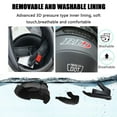 thumbnail image 4 of Modular Motorcycle Helmet Bluetooth Integrated - DOT Full Face Flip-Up Helmet with Anti-Fog Dual Visor, Built-in Dual Speakers & Microphone for Men & Women, 4 of 7