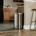 thumbnail image 1 of Oval Stainless Imprint Resistant Soft Close, Step Trash Can - 10.6 Gallons (40L), 1 of 10