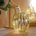 thumbnail image 4 of KMMYS Glass Pumpkin Light, Decorative Pumpkin Lamp, Battery-Powered Sparkling Glass Decor, Versatile Autumn Home Decoration, Fall-Themed Tabletop Centerpiece, Festive Thanksgiving Accent, 4 of 5