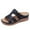Black, variant on OAVQHLG3B Summer New Style Plus Size Casual Wedge Heel Adult Women's In-line Sandals