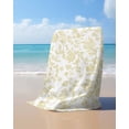 thumbnail image 4 of Yellow Flower Beach Towels Oversized Super Absorbent, Vintage Farmhouse Boho Leaf Spring Plant Lightweight Bath Towel Quick Dry Sets For Bathroom/Pool/Rv Camping/Beach Play/Gym Room/Picnic 31"x62", 4 of 8