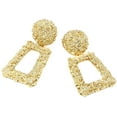 thumbnail image 2 of Gold Rectangle Geometric Dangle Earrings, Fashion Statement Drop Earrings for Women, 2 of 4