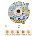 thumbnail image 6 of 15 Inch Round Placemats Set of 4, Sunflowers Trucks Non Slip Heat Insulation PP Table Mats, Spring Farmhouse Eucalyptus Teal Wood Washable Place Mats for Kitchen Dining Party Table Decor, 6 of 7
