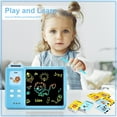 thumbnail image 2 of Rirool 4-in-1 Talking Flash Cards & LCD Writing Tablet for Kids 3-6, Educational Drawing Pad with 224 Words, Toddler Learning Toy, Blue, 2 of 7