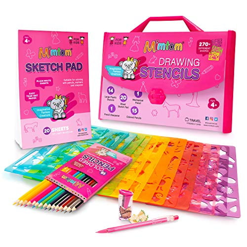 Mimtom Drawing Stencil Kit for Kids 