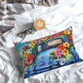 thumbnail image 5 of Yiaed Floral Truck Welcome Print Brushed Microfiber Envelope Pillowcases, Standard,Envelope Closure Pillow Cases(No pillow core)-16"x24", 5 of 6