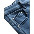 thumbnail image 7 of Glonme Mens Jeans Mid Waist Denim Pants Thicken Plush Trousers Work Slim Fit Bottoms Solid Color Zipper Light Blue 30, 7 of 7