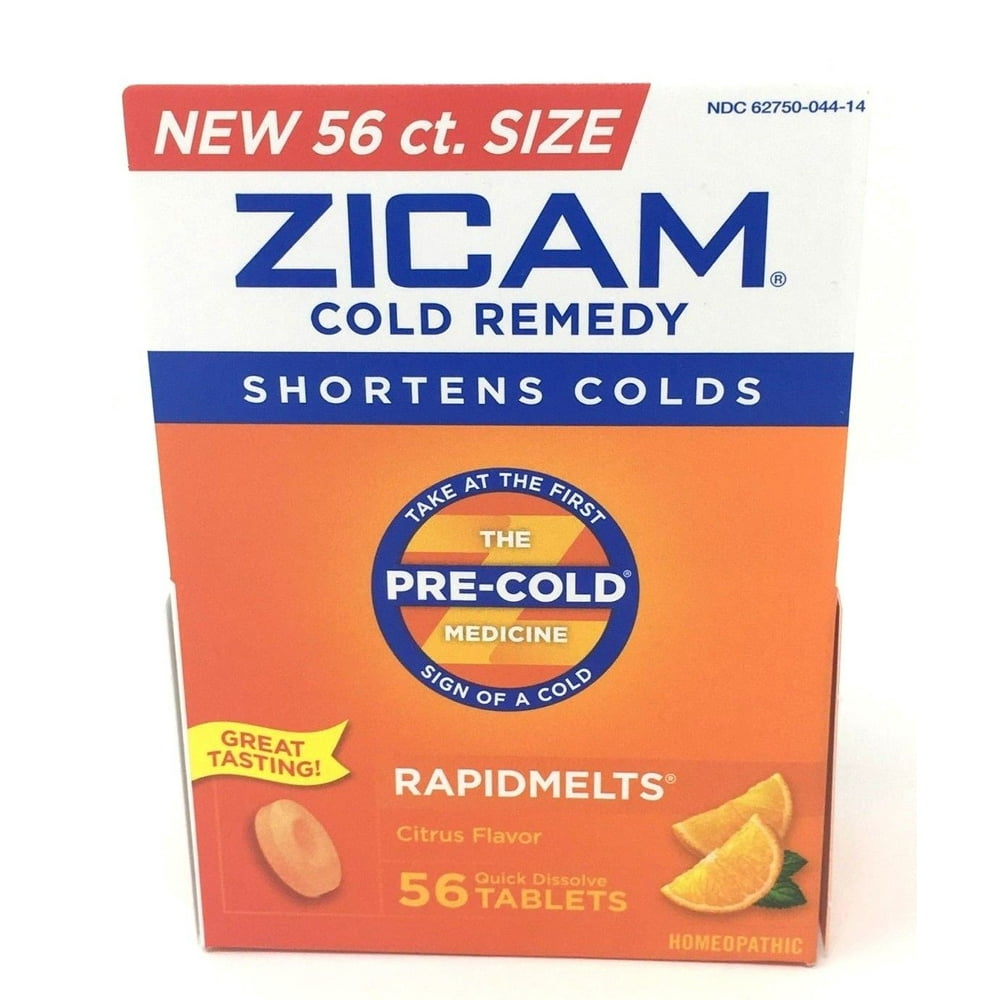 Zicam Cold Remedy Shortens Colds Rapidmelts Citrus Flavor 56 Dissolve