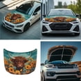 thumbnail image 7 of Yuyamidu Highland Cow Car Hood Cover Sunflower Auto Rearview Protection Cover 3 Pack Vehicle Front Hood Cover for Car Side Mirror Covers Daisy Auto Exterior Accessory, 7 of 7