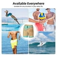 thumbnail image 6 of Uemuo Beach Footprint Pattern Mens Swim Trunks Quick Dry Board Shorts with Mesh Lining, Stretch Beach Shorts Quick Dry No-Chafing Board Shorts-, 6 of 9