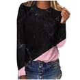 thumbnail image 2 of Patlollav Womens T-Shirt Tops Print Casual Loose Round Neck Long Sleeve Blouse on Ladies, 2 of 7