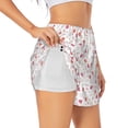 thumbnail image 2 of Haiem Red coral and scallop seashell Women's 2 in 1 Running Shorts - Lightweight Athletic Workout Gym Yoga Breathable Sports Shorts Liner with Phone Pockets-Large, 2 of 9