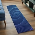 thumbnail image 3 of 2'x6' Rug Runners for Hallways Kitchen, Blue Helix Stripes Non Slip Entryway Beside Floor Carpet Runner, Modern Minimalism Abstract Line Art Laundry Room Bedroom Throw Rugs Mat for Family Pet, 3 of 8