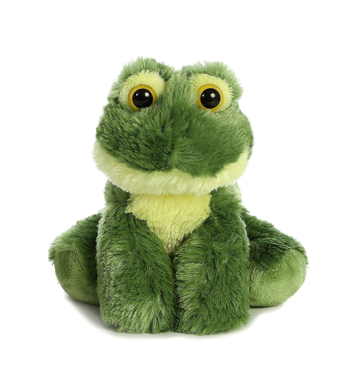 Aurora Green and White Soft Fluffy Plush Frog Stuffed Animal 