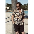 thumbnail image 4 of COOFANDY Men's Hawaiian Matching Set Summer Beach 2 Piece Outfits Flower Button Down Shirts and Shorts, 4 of 8