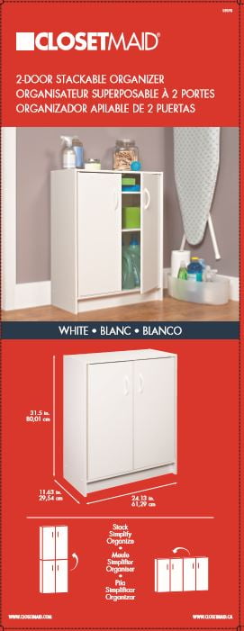Closetmaid 2 Door Stackable Cab Organizer Walmart Com