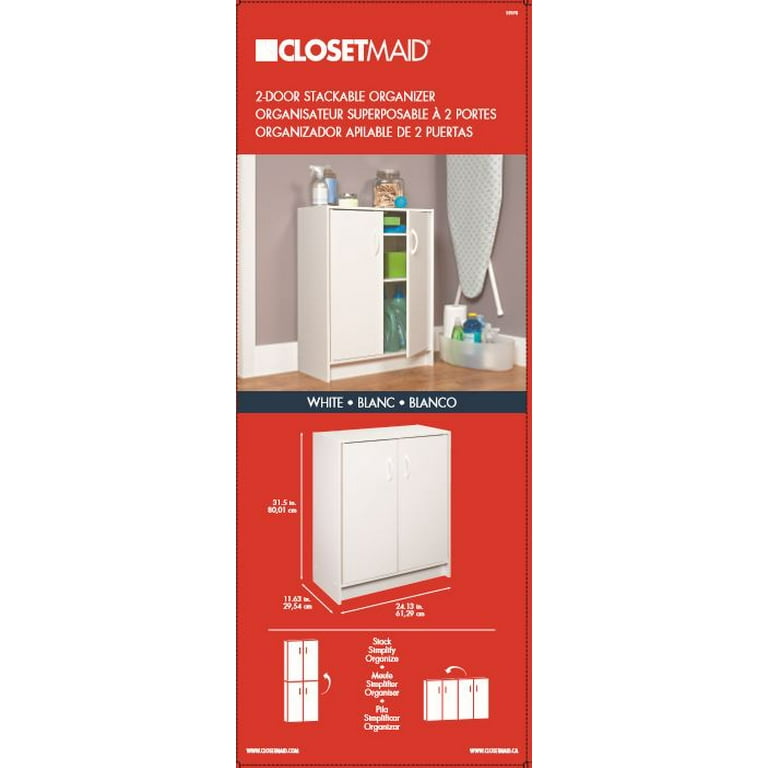 ClosetMaid 32 in. H x 24 in. W x 12 in. D White Wood Look 2-Door