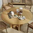 thumbnail image 3 of Cinna 60" Soild Wood Dining Table Rattan Round Kitchen Table, Oak, 3 of 6
